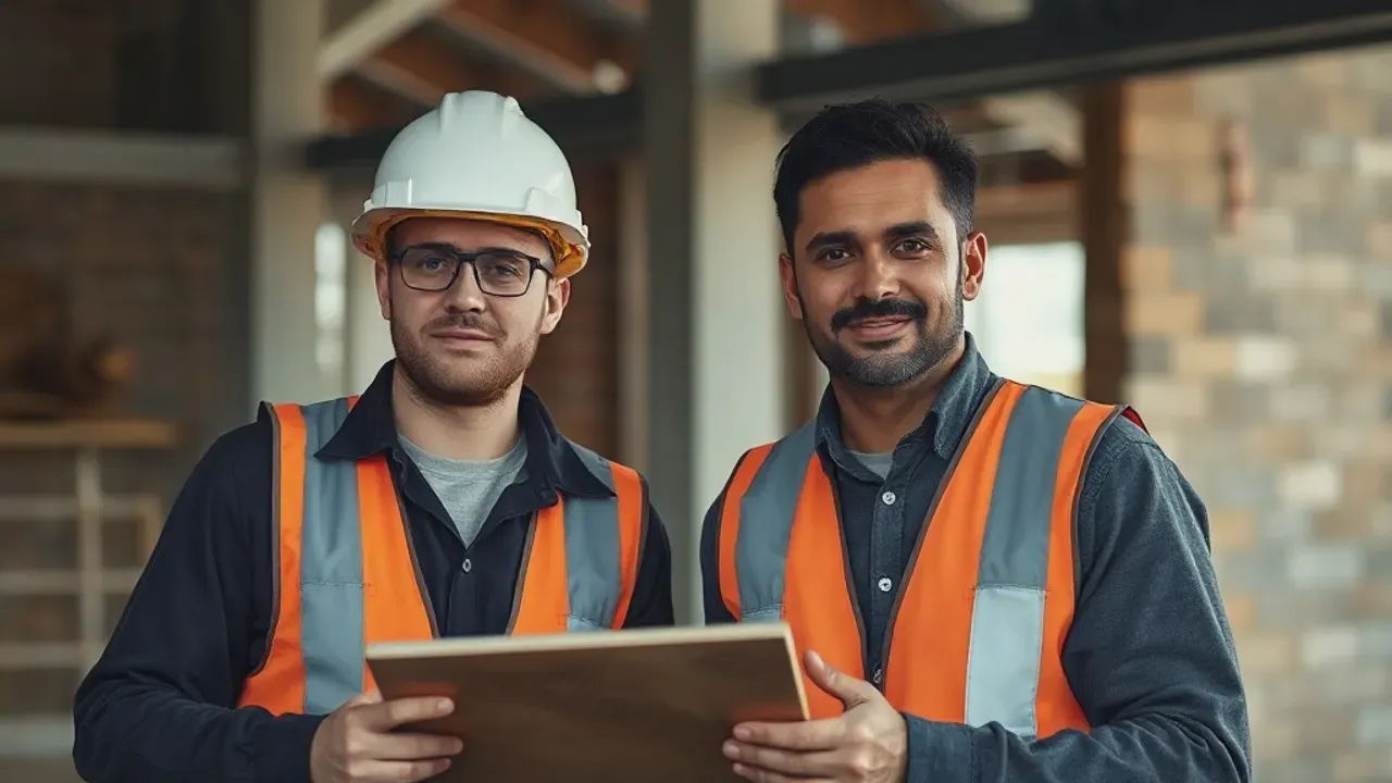 Two professionals working on Didsbury building projects near Manchester